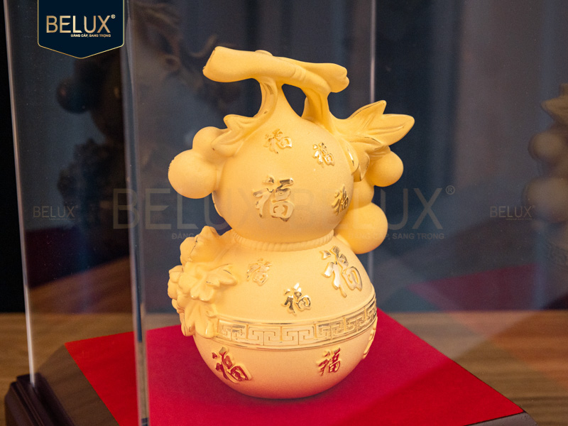 Hồ Lô dát vàng cát  9x7x13cm